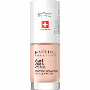 Eveline Cosmetics Nail Therapy Care & Colour körömkondicionáló 6 in 1 árnyalat Nude 5 ml