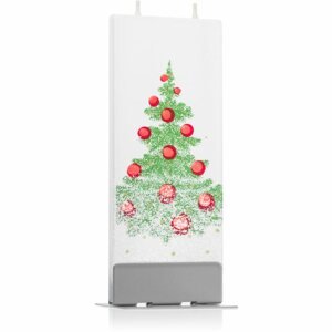 Flatyz Holiday Christmas Tree with Snow gyertya 6x15 cm