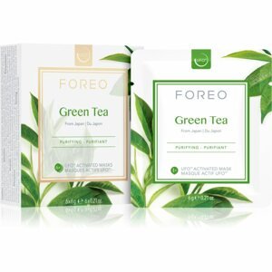 FOREO UFO™ Green Tea frissítő és nyugtató maszk 6 x 6 g