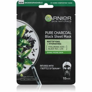 Garnier Skin Naturals Pure Charcoal fekete textil maszk fekete tea kivonattal 28 g