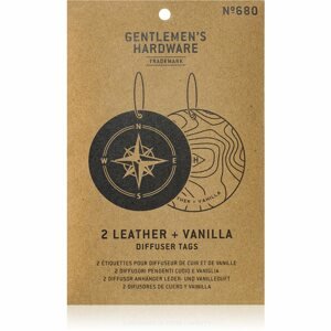 Gentlemen's Hardware Leather & Vanilla illatosító ajtó vállfa 2 db