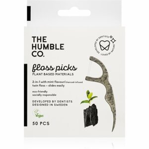The Humble Co. Floss Picks fogpiszkáló Charcoal 50 db