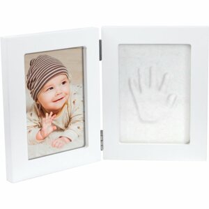 Happy Hands Double Frame Small baba kéz- és láblenyomat-készítő szett White 1 db