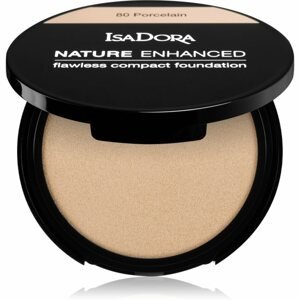 IsaDora Nature Enhanced Flawless Compact Foundation krémes kompakt make-up árnyalat 80 Porcelain 10 g