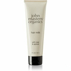 John Masters Organics Rose & Apricot Hair Milk öblítést nem igénylő tej a hajra a száraz hajvégekre 118 ml