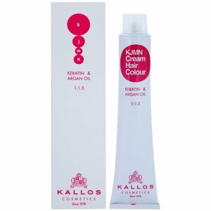 Kallos KJMN Cream Hair Colour Keratin & Argan Oil hajfesték keratinnal és argán olajjal árnyalat 6.0 Dark Blond 100 ml