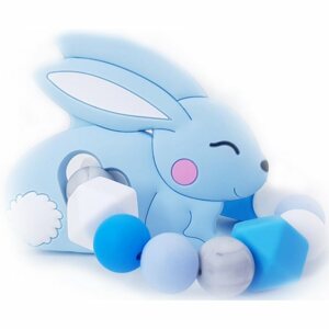 KidPro Teether Bunny rágóka Blue 1 db