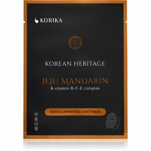 KORIKA Korean Heritage Jeju Mandaring & Vitamin B-C-E Complex Skin Illuminating Sheet Mask fehérítő gézmaszk Jeju mandarin & vitaminc B-C-E complex sh