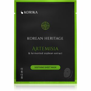 KORIKA Korean Heritage Artemisia & Fermented Soybean Extract Soothing Sheet Mask nyugtató hatású gézmaszk Artemisia & fermented soybean extract sheet
