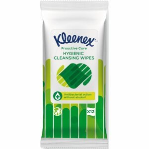 Kleenex Antibacterial Wet Wipes nedves törlőkendők alkoholmentes 12 db