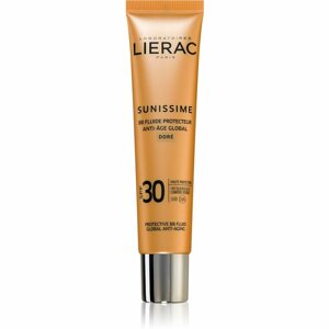 Lierac Sunissime Global Anti-Ageing Care védő és tonizáló folyadék arcra SPF 30 árnyalat Golden 40 ml
