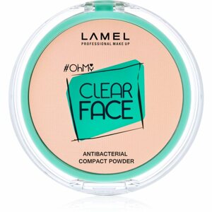 LAMEL OhMy Clear Face kompakt púder antibakteriális adalékkal árnyalat 403 Rosy beige 6 g