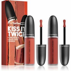 MAC Cosmetics Kiss It Twice ajándékszett az ajkakra árnyalat Orange 2 db