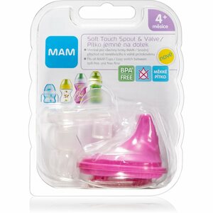 MAM Baby Bottles Soft Touch Spout & Valve szett gyermekeknek Pink 4m+ 2 db