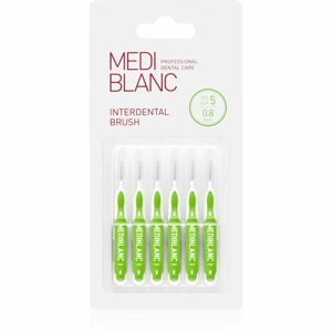 MEDIBLANC Interdental Pick-brush fogközi fogkefe 6 db 0,8 mm Green 6 db