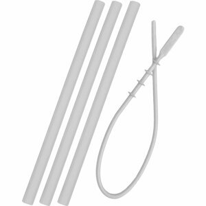 Minikoioi Flexi Straw with Cleaning Brush szilikon szívószál 3 db kefével Powder Grey 3 db