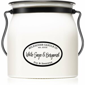 Milkhouse Candle Co. Creamery White Sage & Bergamot illatgyertya Butter Jar 454 g