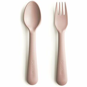 Mushie Fork and Spoon Set étkészlet Blush 2 db
