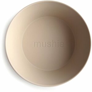 Mushie Round Dinnerware Bowl tál Vanilla 2 db