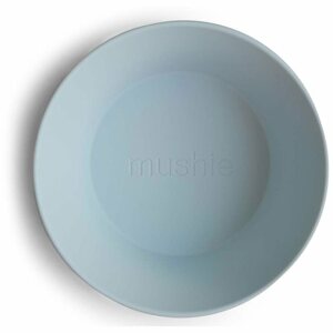 Mushie Round Dinnerware Bowl tál Powder Blue 2 db