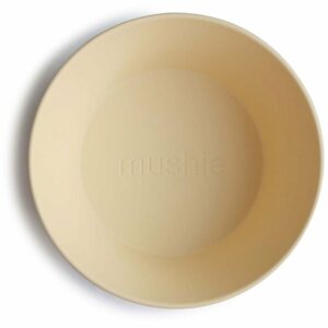 Mushie Round Dinnerware Bowl tál Pale Daffodil 2 db