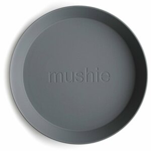 Mushie Round Dinnerware Plates tányér Smoke 2 db