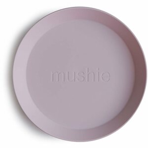 Mushie Round Dinnerware Plates tányér Soft Lilac 1 db
