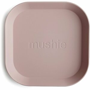 Mushie Square Dinnerware Plates tányér Blush 2 db