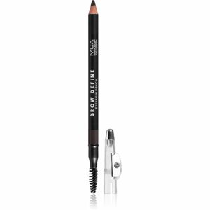 MUA Makeup Academy Brow Define tartós szemöldök ceruza kefével árnyalat Dark Brown 1,2 g