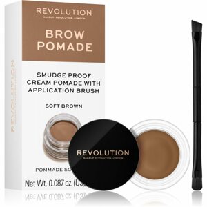 Makeup Revolution Brow Pomade szemöldök pomádé árnyalat Soft Brown 2.5 g