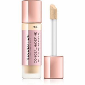 Makeup Revolution Conceal & Define fedő hatású alapozó árnyalat F0.3 23 ml