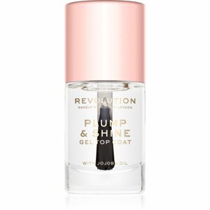 Makeup Revolution Plump & Shine körömlakk géles hatással átlátszó 10 ml