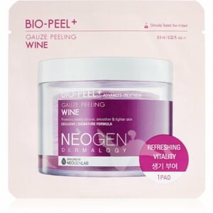 Neogen Dermalogy Bio-Peel+ Gauze Peeling Wine arctisztító peeling párnácskát a bőr kisimításáért és a pórusok minimalizásáért 1 db