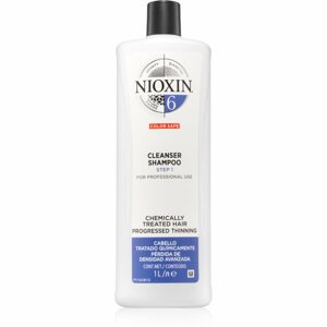 Nioxin System 6 Color Safe Cleanser Shampoo tisztító sampon a kémiailag kezelt hajra 1000 ml