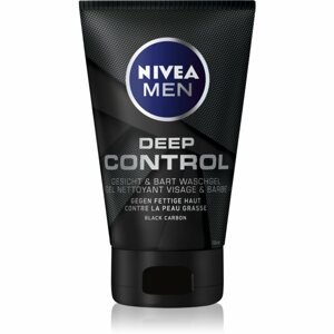 Nivea Men Deep tisztító gél az arcra és a szakállra uraknak 100 ml