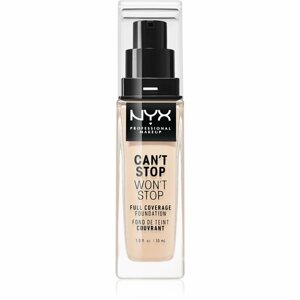 NYX Professional Makeup Can't Stop Won't Stop Full Coverage Foundation Magas fedésű alapozó árnyalat 03 Porcelain 30 ml