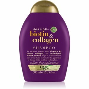 OGX Biotin & Collagen dúsító sampon a hajtérfogat növelésére 385 ml