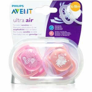 Philips Avent Soother Ultra Air 6-18 m cumi Girl Unicorn 2 db
