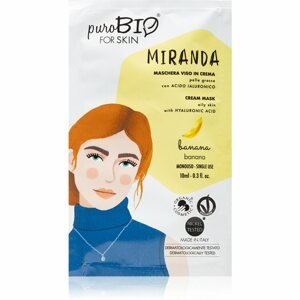puroBIO Cosmetics Miranda Banana tisztító és lágyító maszk hialuronsavval 10 ml