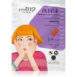 puroBIO Cosmetics Olivia Red Fruits lehúzható maszk por formájában 13 g