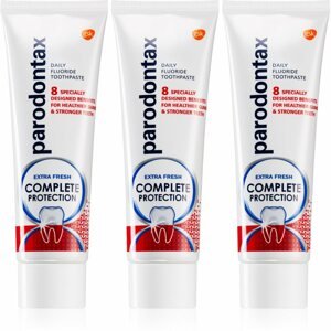 Parodontax Complete Protection Extra Fresh fluoridos fogkrém az egészséges fogakért és ínyért 3x75 ml