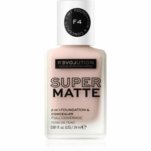 Revolution Relove Super Matte Foundation tartós matt make-up árnyalat F4 24 ml