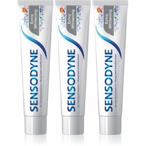 Sensodyne Extra Whitening fogfehérítő paszta fluoriddal érzékeny fogakra 3x75 ml