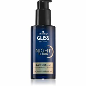 Schwarzkopf Gliss Night Elixir öblítést nem igénylő elixír a károsult hajra 100 ml