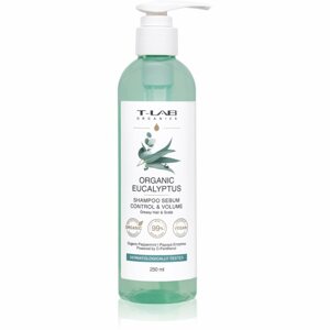 T-LAB Organics Eucalyptus Sebum Control & Volume Shampoo sampon zsíros fejbőrre nyugtató hatással ml