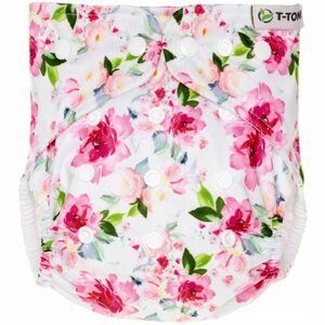 T-TOMI Pant Diaper AIO Changing Set Snaps mosható nadrágpelenka cserélhető betéttel patentzáras Roses 4 -15 kg 3 db