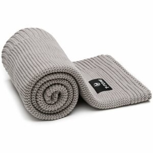 T-TOMI Knitted Blanket Grey Waves kötött takaró 80 x 100 cm 1 db
