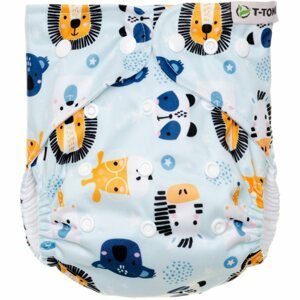 T-TOMI Diaper Covers AIO Animals mosható nadrágpelenkák ajándékszett 4-15 kg 1 db