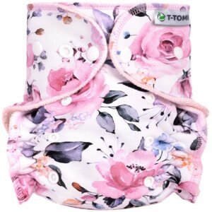 T-TOMI Pant Diaper Changing Set Snaps mosható nadrágpelenka cserélhető betéttel Roses 3 - 15 kg 1 db