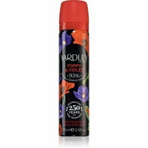 Yardley Poppy & Violet parfümözött spray a testre hölgyeknek 75 ml
